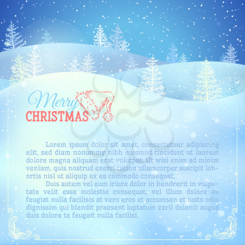 Christmas vector background. Vintage frame for your text.