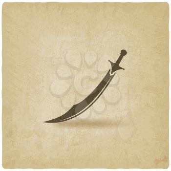 Arabian saber scimitar old background - vector illustration. eps 10
