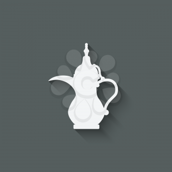 Arabic coffee pot - vector illustration. eps 10