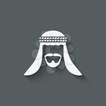 Arabic man avatar - vector illustration. eps 10