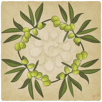 olive eco old background- vector illustration. eps 10