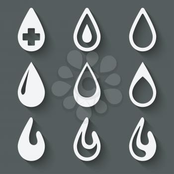 drop icon set - vector illustration. eps 10