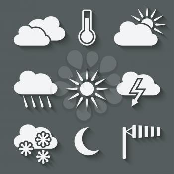 weather icons set - vector illustration. eps 10