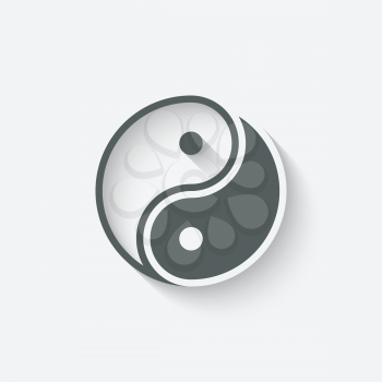 Yin yang icon - vector illustration. eps 10