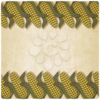 Corn frame old background - vector illustration. eps 10