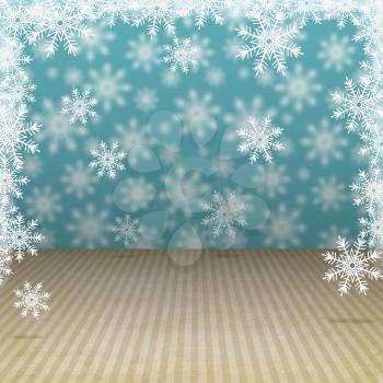 Winter holiday background with snowflakes - vector illustration. eps 10