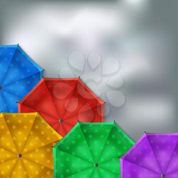 colored umbrellas background - vector illustration. eps 10
