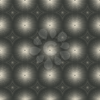 dotted monochrome geometric seamless pattern - vector illustration. eps 8