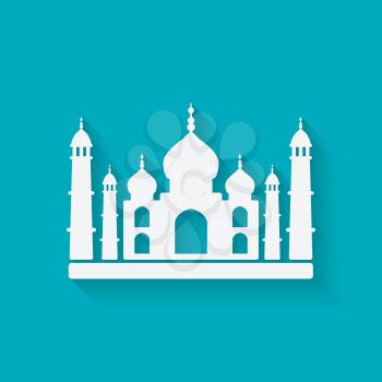 Taj Mahal on blue background. vector illustration - eps 10