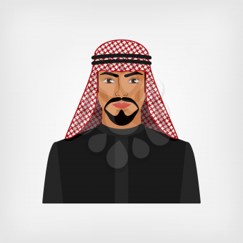 Arab man in traditional clothes. vector illustration - eps 8