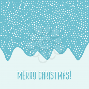 Merry Christmas blue card - vector illustration. eps 8
