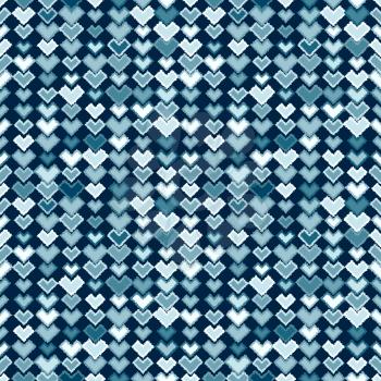 ethnic blue tribal seamless pattern - vector illustration. eps 8