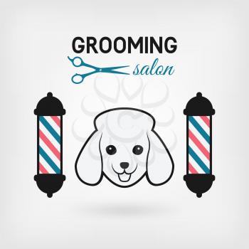 pet grooming salon logo design. vector illustration - eps 10