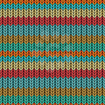 multicolor striped knitted seamless pattern. vector illustration - eps 8