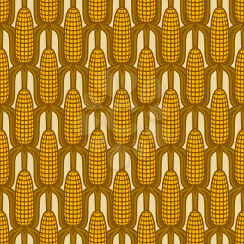 Seamless pattern with ears of corn. vector illustration