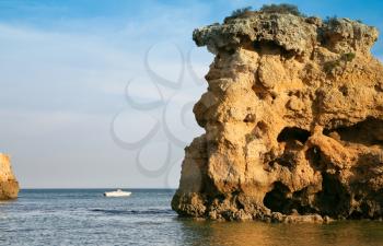 rock looking like mammoth, Algarve, Portugal