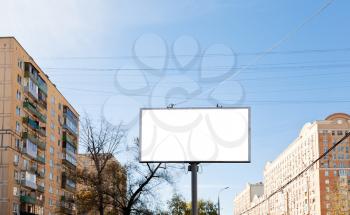 urban outdoor advertising - white cut out advertisement billboard outdoors