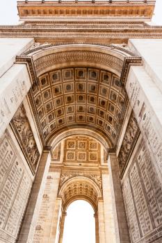 decoration of inner facade arches of Triumphal Arch in Paris