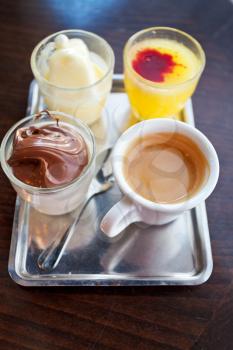 coffee gourmet - dessert in french cafe