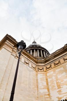 walls of Pantheon building in Paris