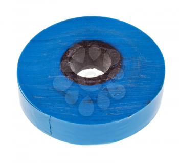 blue insulating adhesive tape isolated on white background