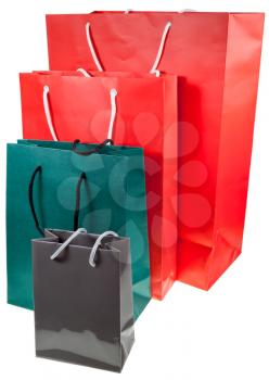 paper shopping bags isolated on white backgrounds