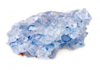 crystals of halite isolated on white background