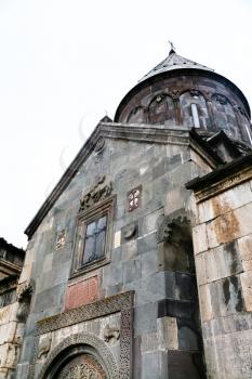 facade of Katoghiken church of medieval geghard monastery in Armenia