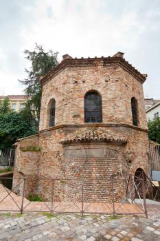 antique Arian Baptistery in Ravenna, Italy