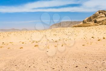 desert landscape  of Wadi Rum, Jordan
