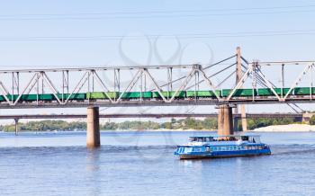 water and railroad transport on dnieper river