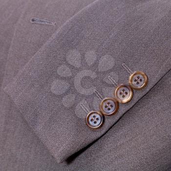 sartorial background - fragment of wool men's suit close up