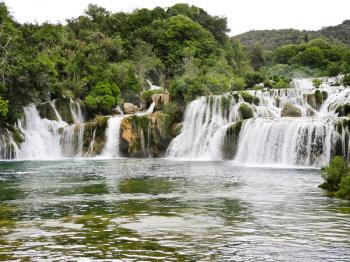 waterfall in Kornati region, Dalmatia, Croatia