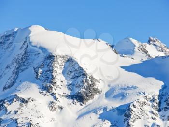 snow MontBlanc area in Alps in Portes du Soleil region, Evasion - Mont Blanc, France