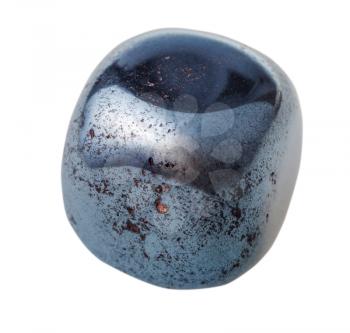 natural mineral gem stone - Hematite (haematite) gemstone isolated on white background close up
