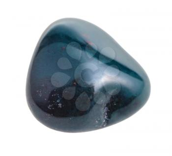 natural mineral gem stone - specimen of heliotrope (bloodstone) gemstone isolated on white background close up