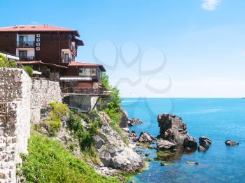 waterfront in Sozopol town - seaside resort on Black Sea coast in Bulgaria