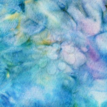 textile background - abstract blue painted silk batik