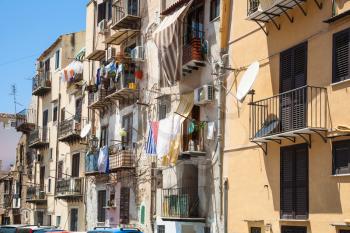 travel to Italy - residential urban house in Palermo city in Sicily
