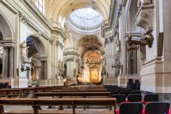 PALERMO, ITALY - JUNE 24, 2011: indoor of Palermo Cathedral. It is the cathedral church of Roman Catholic Archdiocese of Palermo dedicated to the Assumption of the Virgin Mary