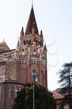 travel to Italy - Church san fermo maggiore in Verona city in spring