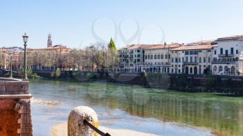 travel to Italy - waterfronts in Verona city in spring