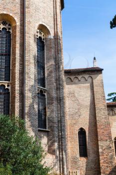 travel to Italy - apse of Church of the Eremitani (Chiesa degli Eremitani, Church of the Hermits) in Padua city in spring