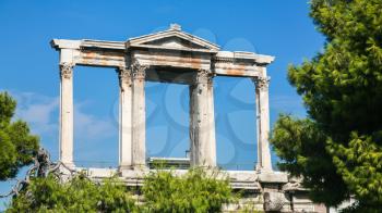 travel to Greece - view of Arch of Hadrian in Athens city