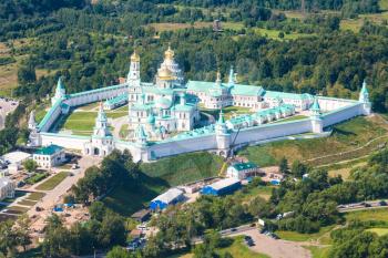 above view of New Jerusalem (Novoiyerusalimsky, Voskresensky Resurrection) Monastery near Istra town in Moscow Region in summer day