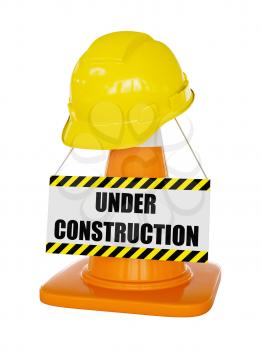 Royalty Free Clipart Image of an Under Construction Sign