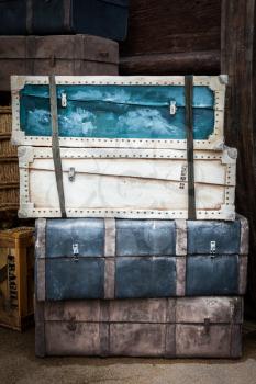 Vintage luggage crates, boxes, suitcases