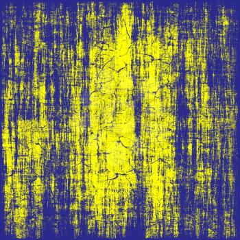 Grungy yellow and blue destroyed texture as abstract background.Digitally generated image.
