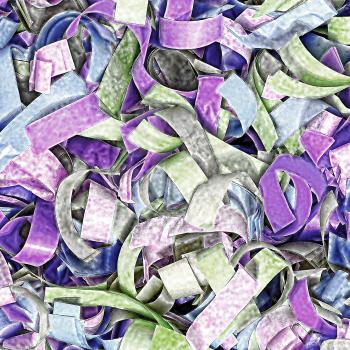 Purple confetti taken closeup as abstract background.Digitally altered image.