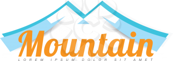 Template vector design of a stylized mountain top
